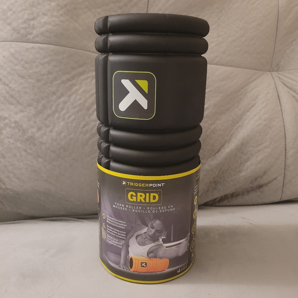 TriggerPoint GRID Foam Roller in Black with Lime Accent